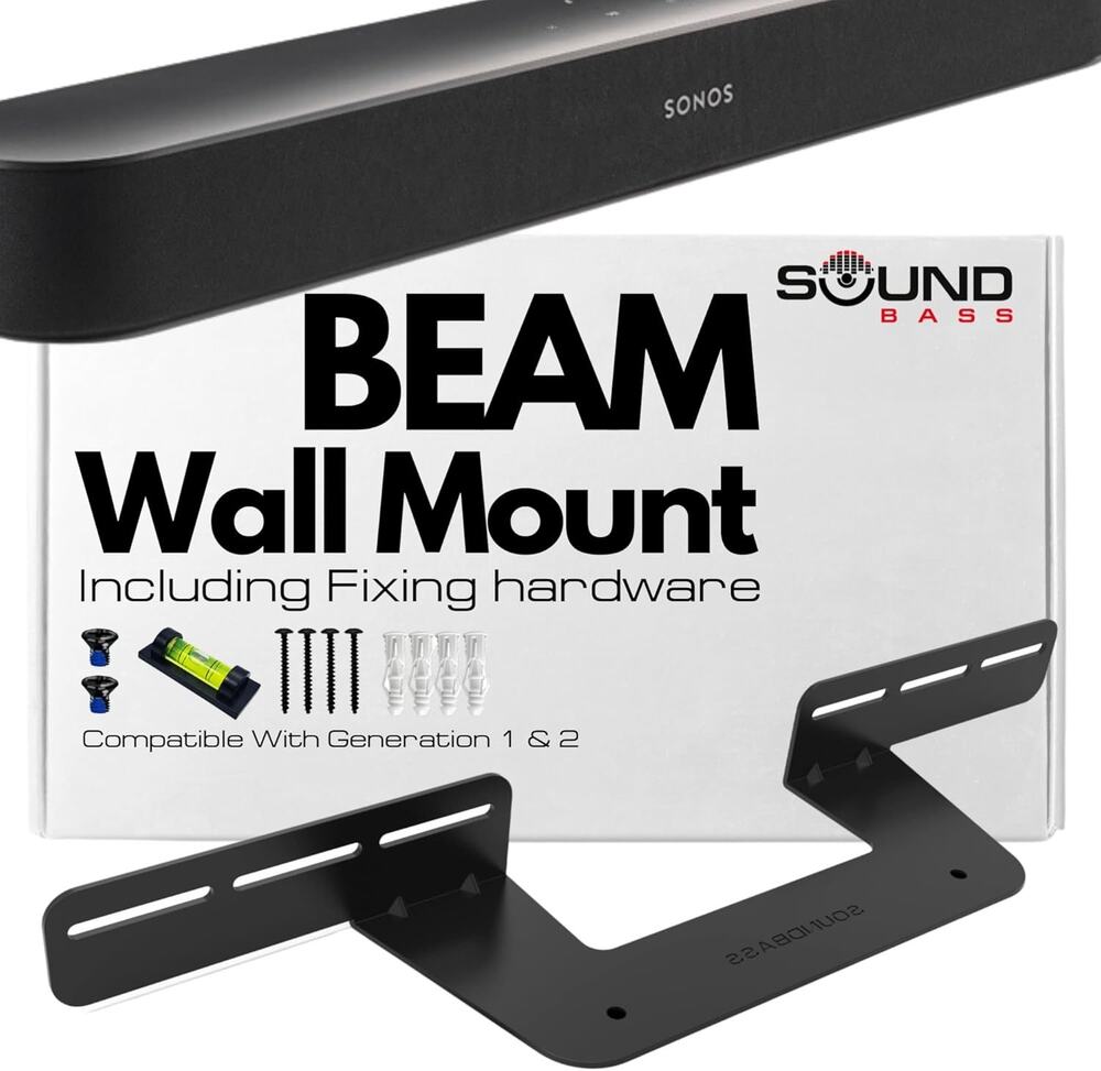 Sound Bass Soundbar Mount For Sonos Beam Compatible With Generation 1 & 2 Sonos